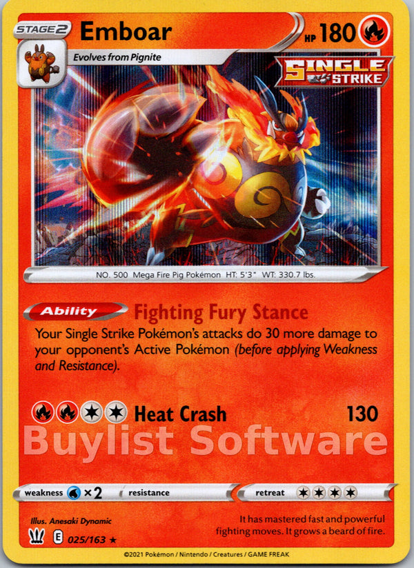 Emboar [025/163] [Battle Styles] Holofoil