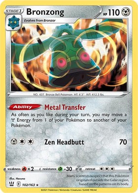 Bronzong [102/163] [Battle Styles] Reverse Holofoil