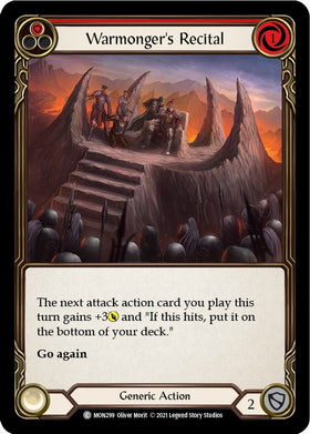 Warmonger's Recital (Red) [MON299] [Monarch] Unlimited Edition Normal