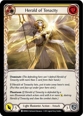 Herald of Tenacity (Yellow) [MON024] [Monarch] 1st Edition Normal