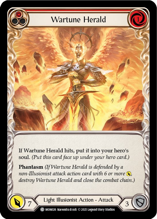 Wartune Herald (Red) [MON026] [Monarch] Unlimited Edition Rainbow Foil