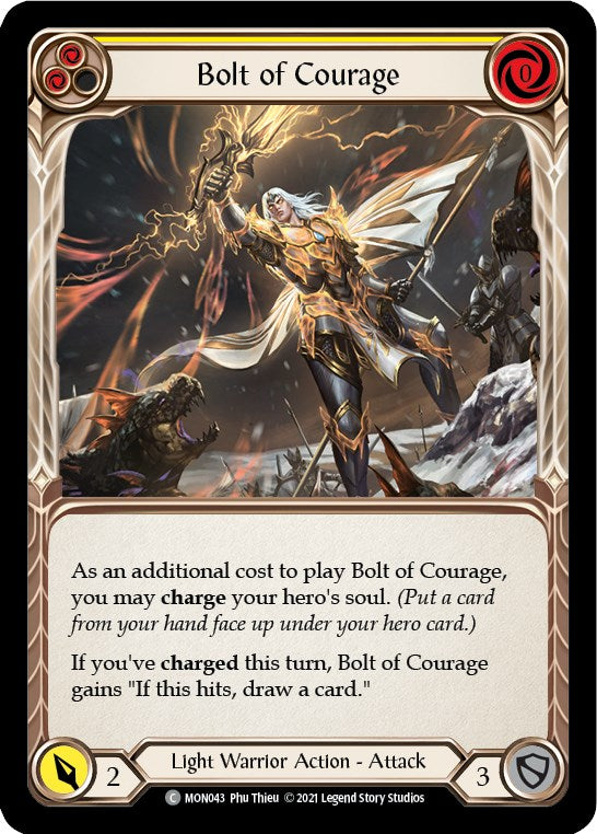 Bolt of Courage (Yellow) [MON043] [Monarch] Unlimited Edition Normal
