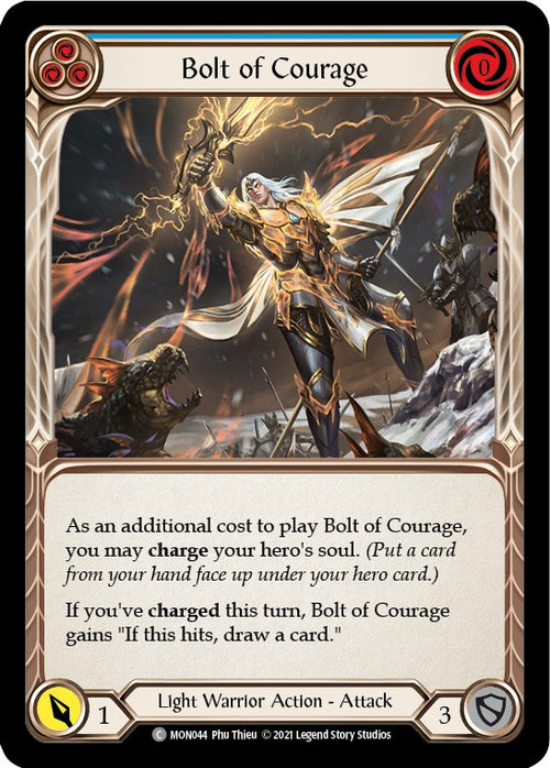 Bolt of Courage (Blue) [MON044] [Monarch] 1st Edition Normal
