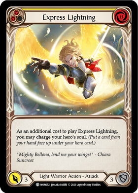 Express Lightning (Yellow) [MON052] [Monarch] Unlimited Edition Rainbow Foil