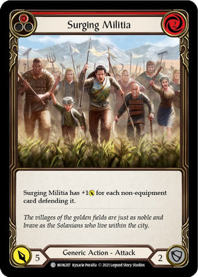 Surging Militia (Red) [MON287] [Monarch] 1st Edition Rainbow Foil