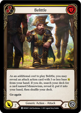 Belittle (Yellow) [MON267] [Monarch] 1st Edition Rainbow Foil