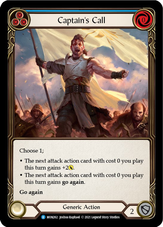 Captain's Call (Blue) [MON262] [Monarch] Unlimited Edition Rainbow Foil