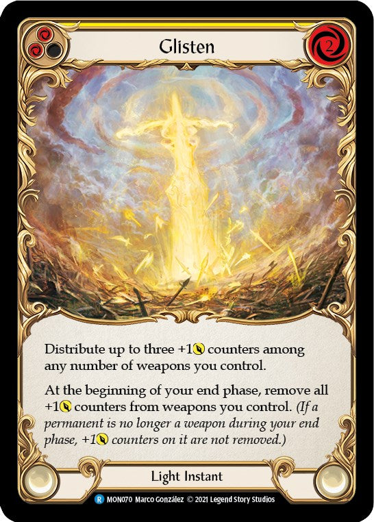 Glisten (Yellow) [MON070] [Monarch] Unlimited Edition Rainbow Foil