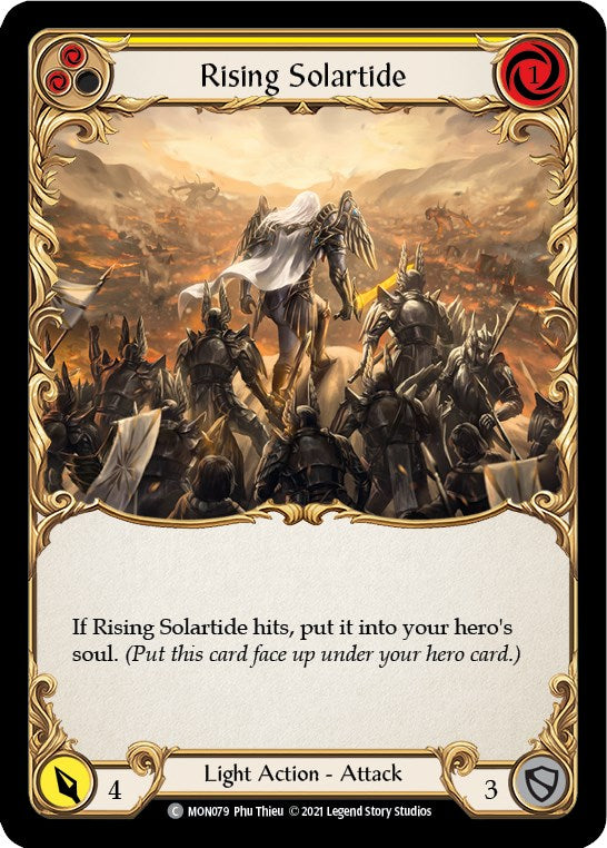 Rising Solartide (Yellow) [MON079] [Monarch] Unlimited Edition Rainbow Foil