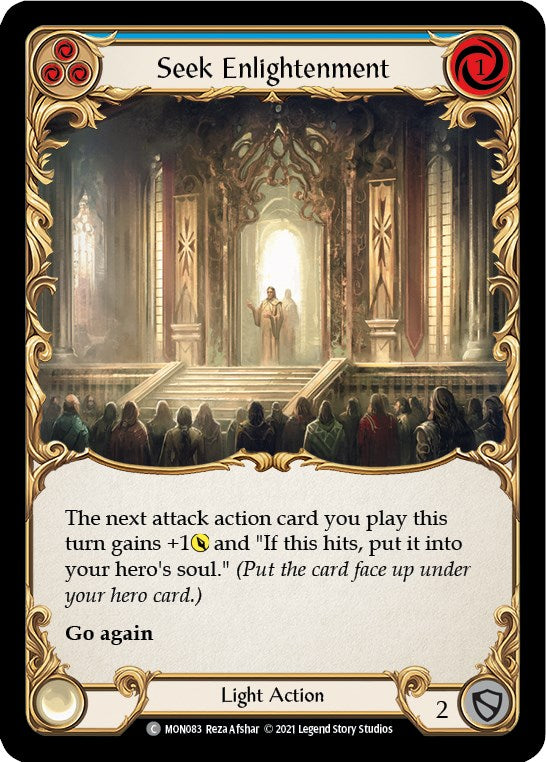 Seek Enlightenment (Blue) [MON083] [Monarch] Unlimited Edition Rainbow Foil