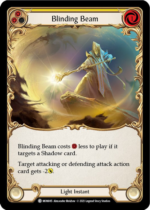 Blinding Beam (Yellow) [MON085] [Monarch] 1st Edition Rainbow Foil