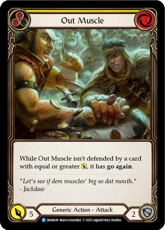 Out Muscle (Yellow) [MON249] [Monarch] Unlimited Edition Rainbow Foil