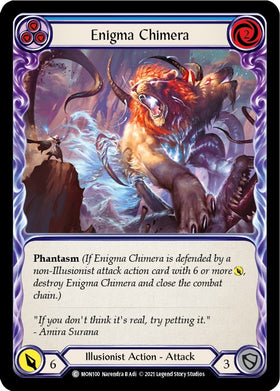 Enigma Chimera (Blue) [MON100] [Monarch] Unlimited Edition Rainbow Foil