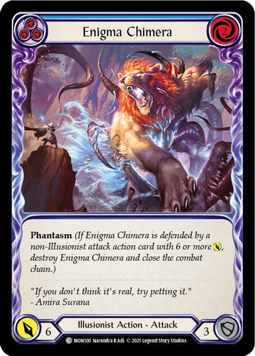 Enigma Chimera (Blue) [MON100] [Monarch] Unlimited Edition Rainbow Foil