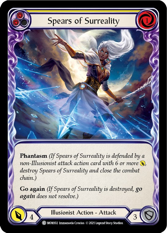 Spears of Surreality (Yellow) [MON102] [Monarch] Unlimited Edition Rainbow Foil