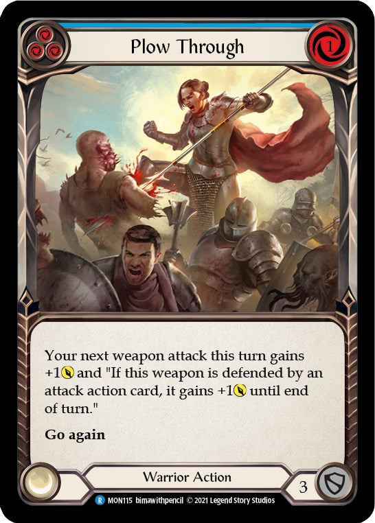 Plow Through (Blue) [MON115] [Monarch] 1st Edition Normal