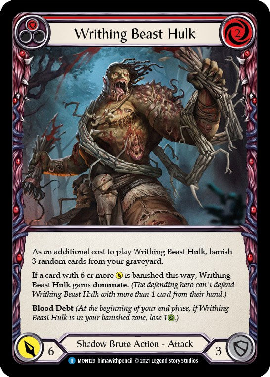 Writhing Beast Hulk (Red) [MON129] [Monarch] Unlimited Edition Normal