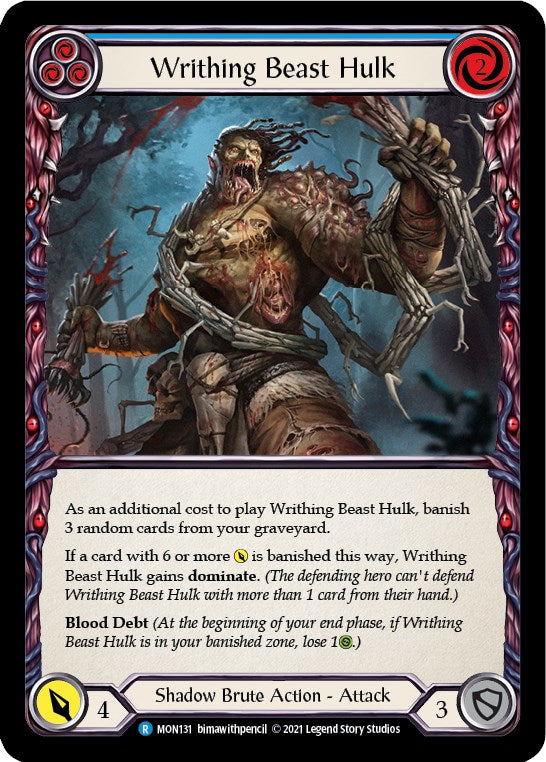 Writhing Beast Hulk (Blue) [MON131] [Monarch] 1st Edition Normal