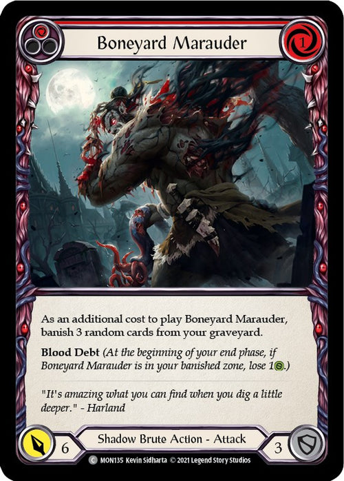 Boneyard Marauder (Red) [MON135] [Monarch] 1st Edition Normal