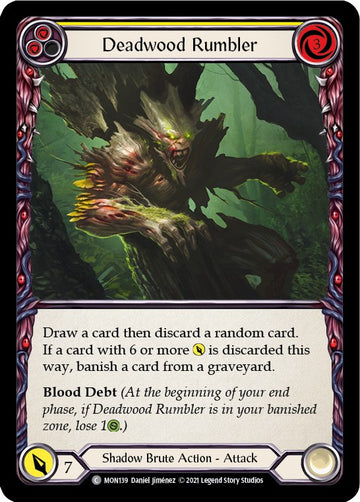 Deadwood Rumbler (Yellow) [MON139] [Monarch] 1st Edition Normal