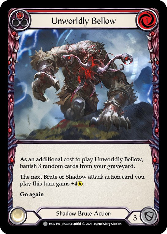 Unworldly Bellow (Red) [MON150] [Monarch] 1st Edition Rainbow Foil