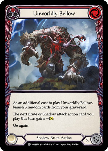 Unworldly Bellow (Red) [MON150] [Monarch] 1st Edition Rainbow Foil