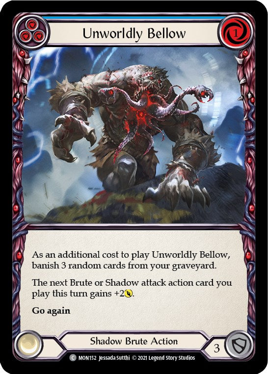 Unworldly Bellow (Blue) [MON152] [Monarch] Unlimited Edition Rainbow Foil