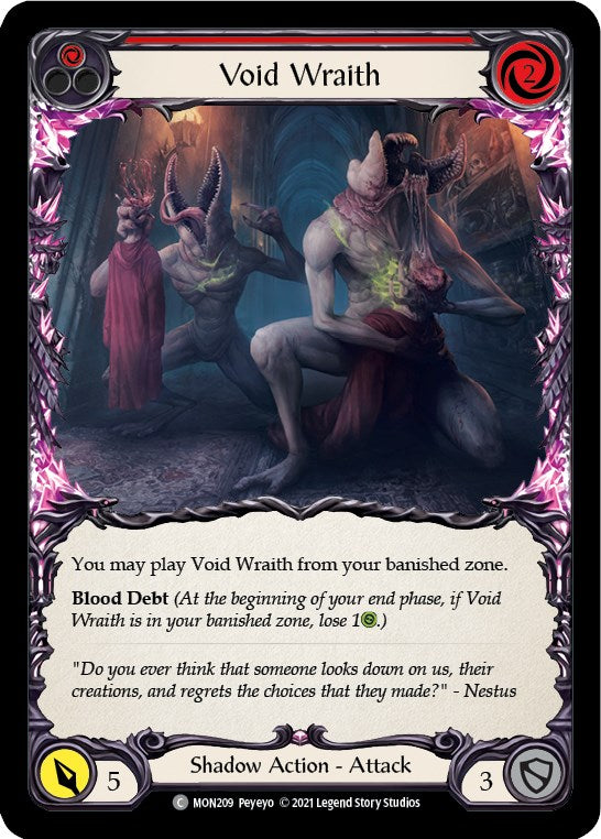 Void Wraith (Red) [MON209] [Monarch] Unlimited Edition Rainbow Foil