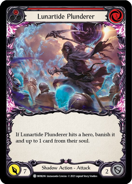 Lunartide Plunderer (Red) [MON206] [Monarch] Unlimited Edition Rainbow Foil