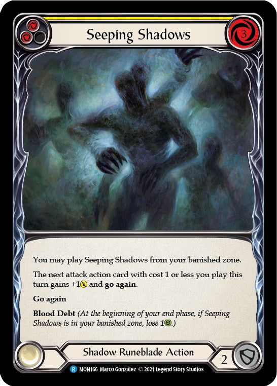 Seeping Shadows (Yellow) [MON166] [Monarch] Unlimited Edition Normal
