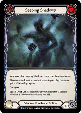 Seeping Shadows (Blue) [MON167] [Monarch] 1st Edition Normal