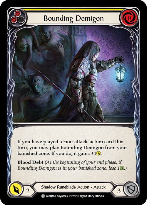 Bounding Demigon (Yellow) [MON169] [Monarch] Unlimited Edition Rainbow Foil