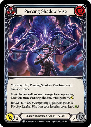 Piercing Shadow Vise (Blue) [MON173] [Monarch] Unlimited Edition Rainbow Foil