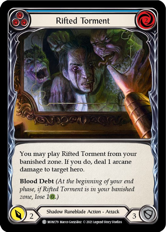 Rifted Torment (Blue) [MON179] [Monarch] Unlimited Edition Rainbow Foil
