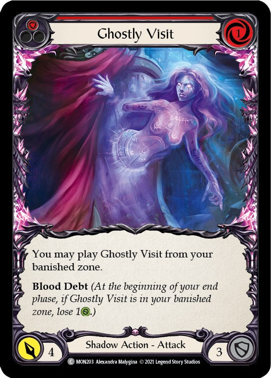 Ghostly Visit (Red) [MON203] [Monarch] Unlimited Edition Rainbow Foil