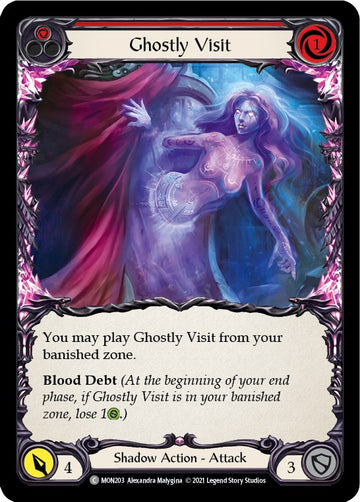Ghostly Visit (Red) [MON203] [Monarch] 1st Edition Rainbow Foil