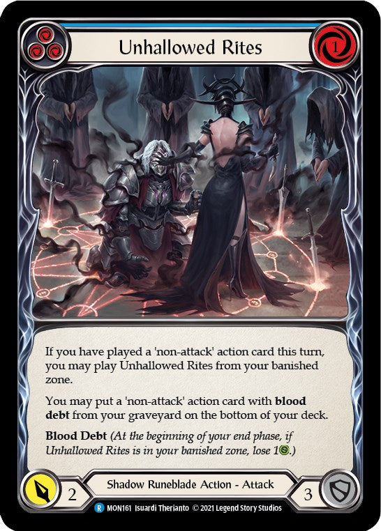 Unhallowed Rites (Blue) [MON161] [Monarch] Unlimited Edition Rainbow Foil