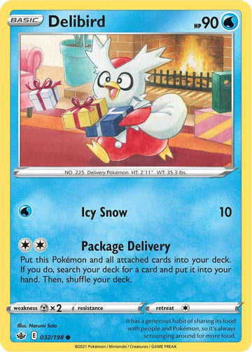 Delibird [032/198] [Chilling Reign] Reverse Holofoil