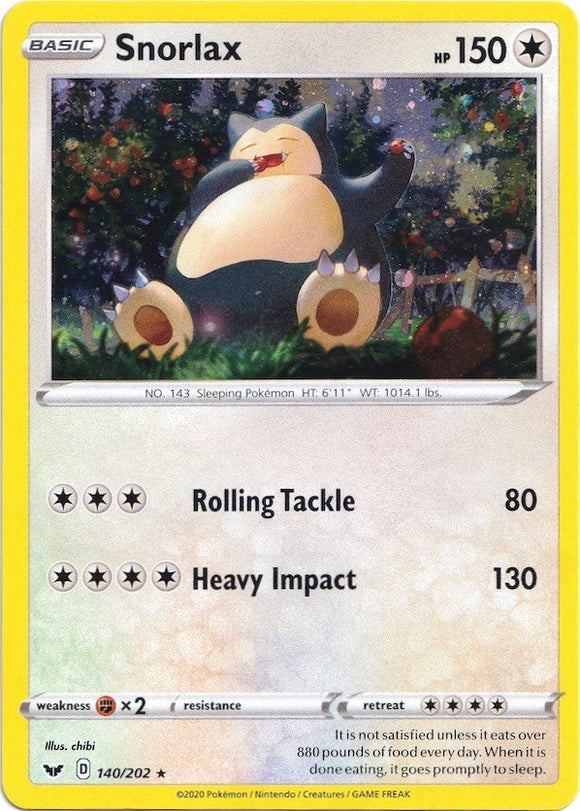 Snorlax (Cosmos Holo) [140/202] [Sword & Shield Base Set] Holofoil