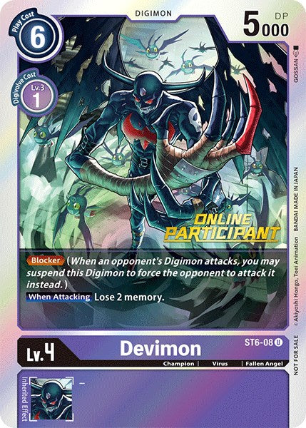 Devimon (2021 Championship Online Regional) [Online Participant] [ST6-08] [Starter Deck 06: Venomous Violet] Foil