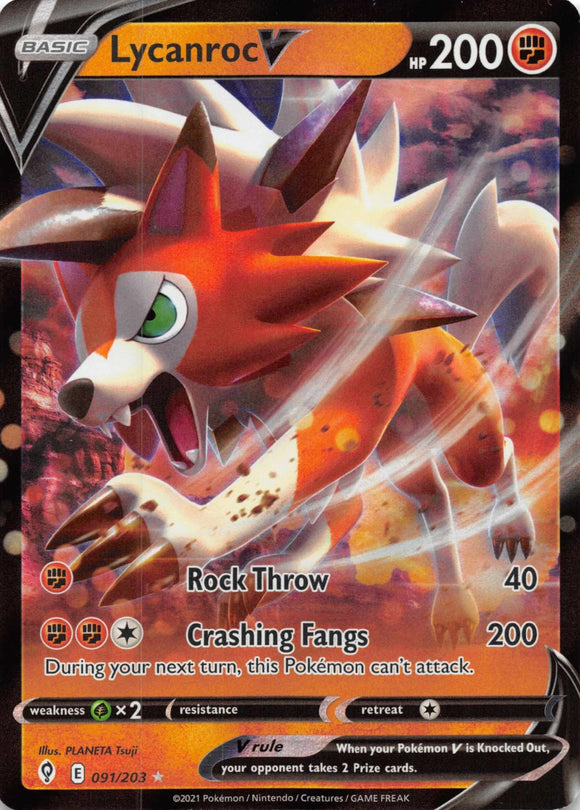Lycanroc V [091/203] [Evolving Skies] Holofoil