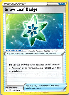 Snow Leaf Badge [159/203] [Evolving Skies]