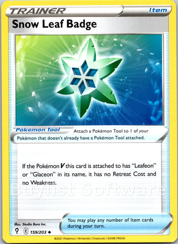 Snow Leaf Badge [159/203] [Evolving Skies]