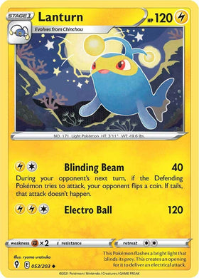 Lanturn [053/203] [Evolving Skies] Reverse Holofoil