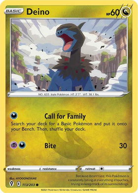 Deino [113/203] [Evolving Skies] Reverse Holofoil