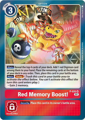 Red Memory Boost! [P-035] [Digimon Promotion Cards] Foil