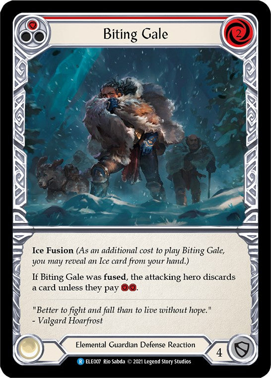 Biting Gale (Red) [ELE007] [Tales of Aria] Unlimited Edition Rainbow Foil