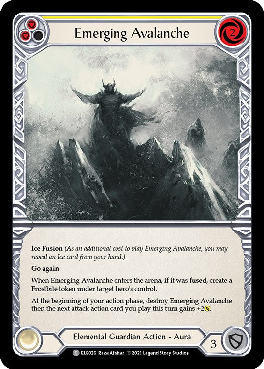 Emerging Avalanche (Yellow) [ELE026] [Tales of Aria] Unlimited Edition Rainbow Foil