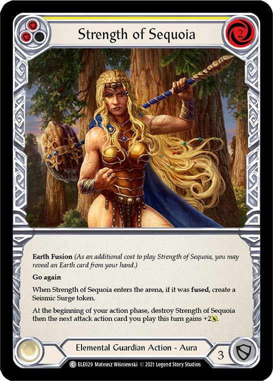 Strength of Sequoia (Yellow) [ELE029] [Tales of Aria] Unlimited Edition Rainbow Foil
