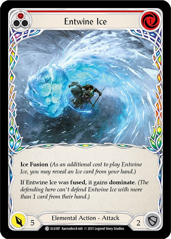 Entwine Ice (Red) [ELE097] [Tales of Aria] 1st Edition Rainbow Foil